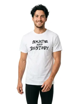 T-shirt à Manches Courtes Skate And Destroy White S Homme