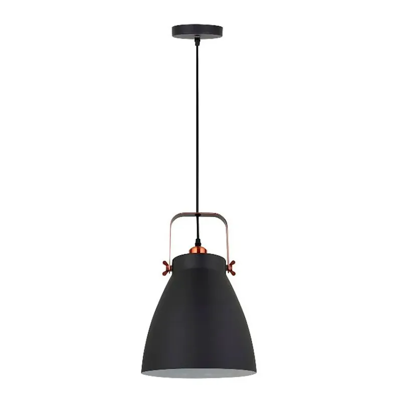 Suspension Luminaire E27 270 X 120 Cm Black / Copper One Size