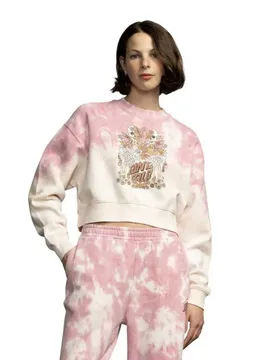 Sweat-shirt Crew Sage Front Pink Dip Dye S