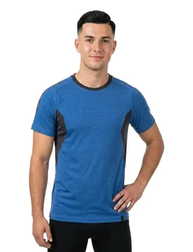 T-shirt à Manches Courtes Accelerate 18382 Azure Blue / Dark Navy 3XL - MASCOT - FashionsVida