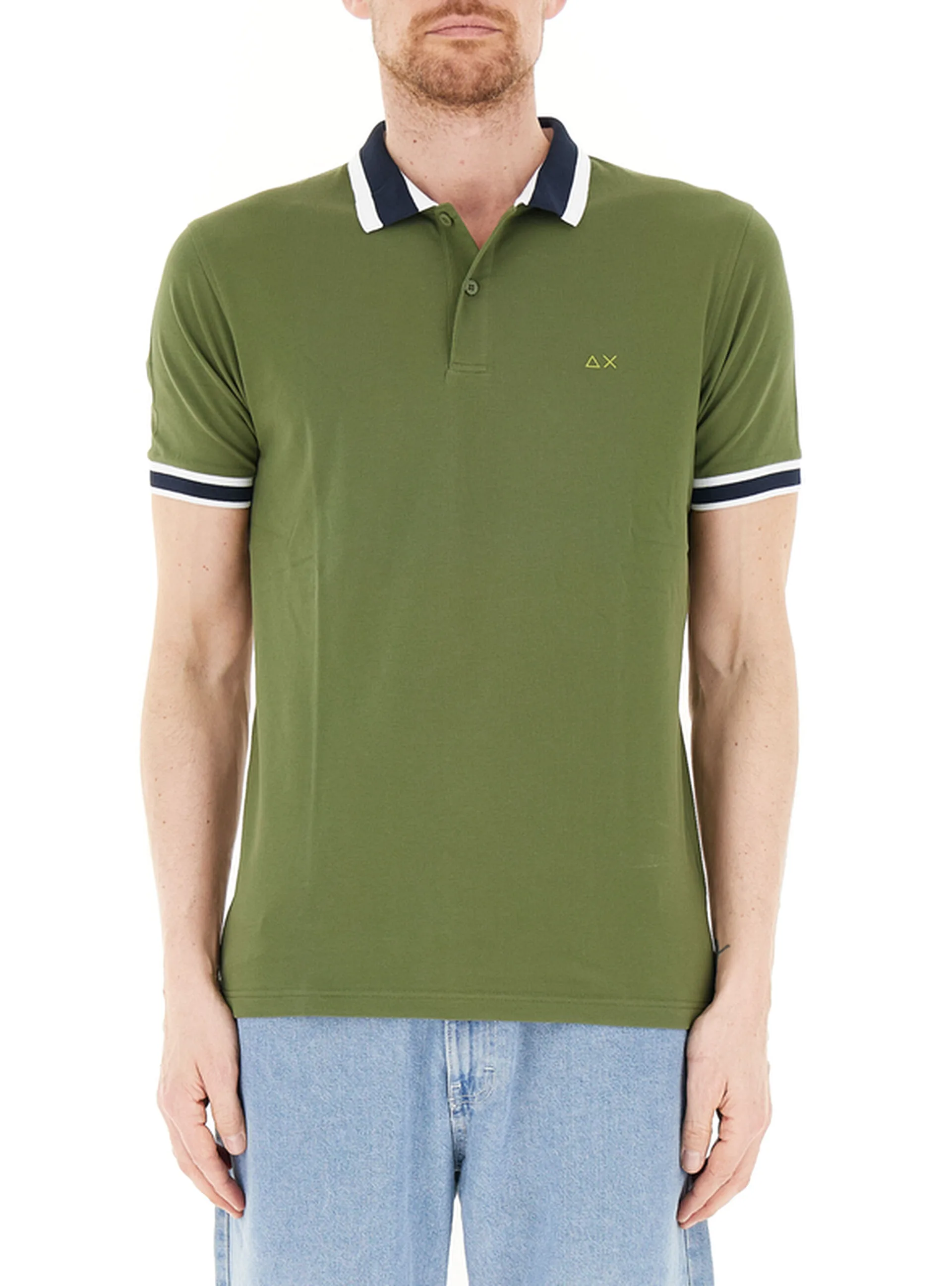 Polo maniche corte VERDE OLIVA XL - Sun68 - FashionsVida