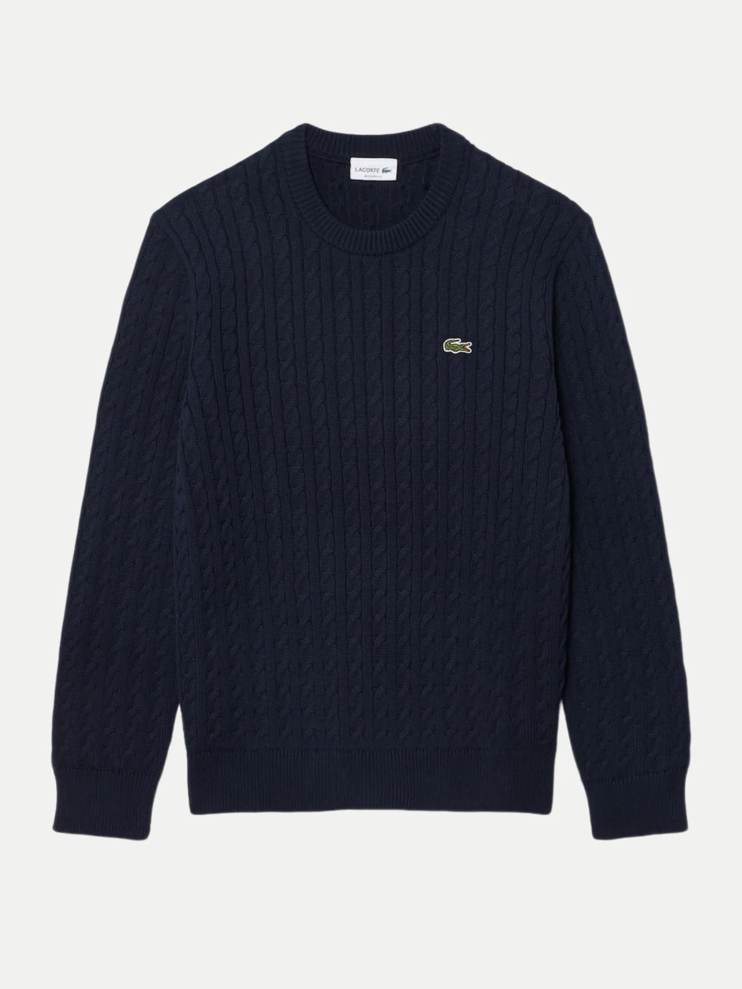 Pullover mit Zopfmuster Blau S - Lacoste - FashionsVida