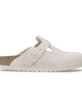 Para hombre. 1024731 Zuecos de Piel Boston (Ajuste Regular) (46), Plano, Ante, Ninguno, Casual