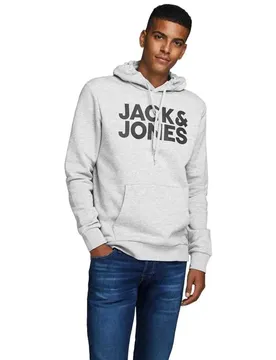 Felpa Con Cappuccio Corp Logo Light Grey Melange 2XL