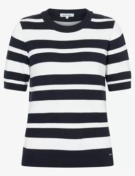 Striped short Sleeved Pullover female