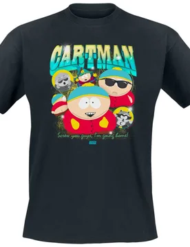T-Shirt - Cartman Bootleg Rap - S bis XL - für Männer - Größe S - schwarz - Lizenzierter Fanartikel - Männer - male - South Park - FashionsVida