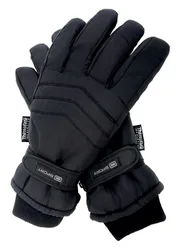 Mens 3m 40 Gram Thermal Insulated Waterproof Ski Gloves - Black - Size L/xl