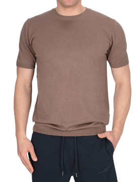Maglia misto seta uomo zenzero