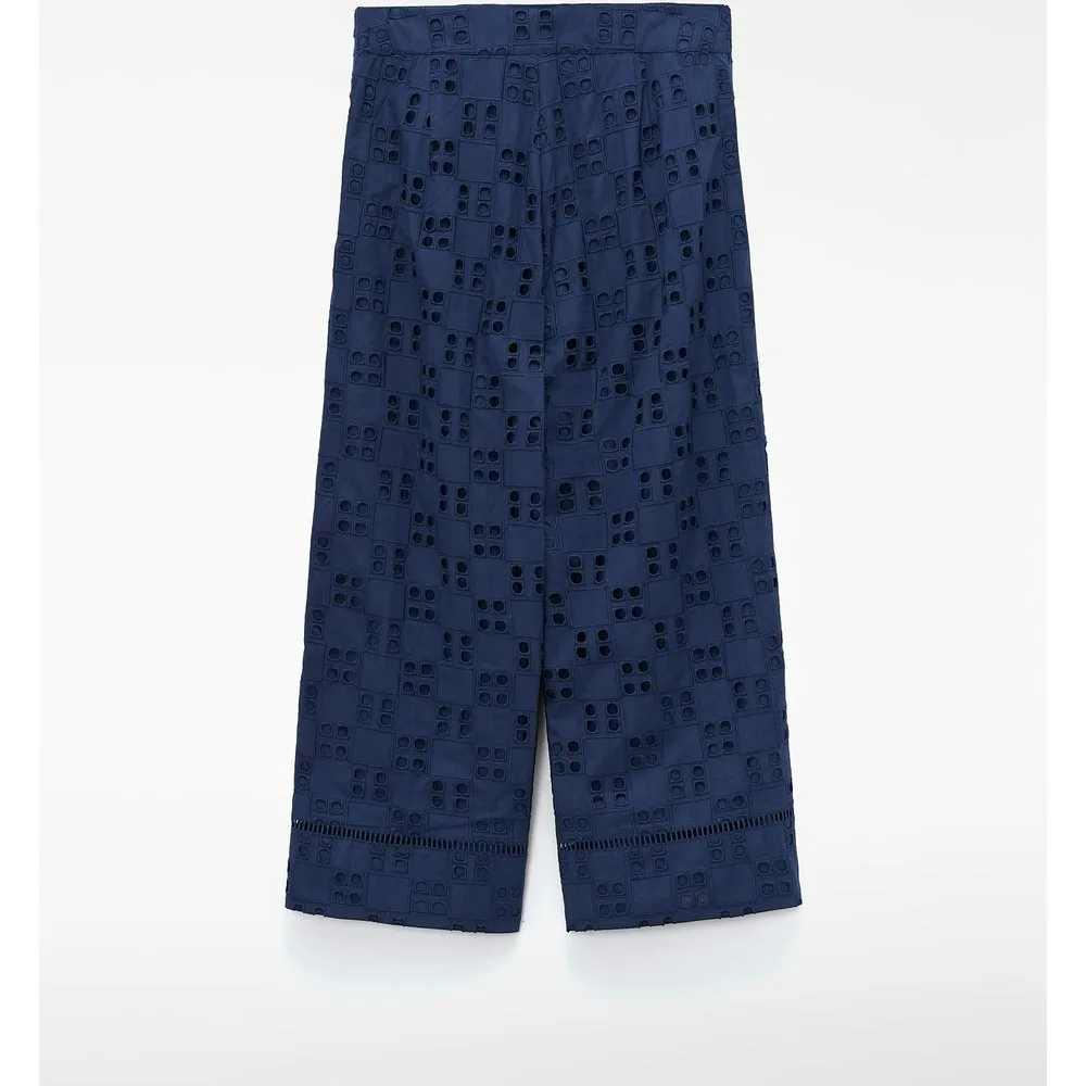 Pantalones rectos de mujer tobilleros en popelín - Adolfo Dominguez - FashionsVida