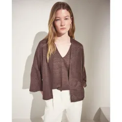 Chaqueta kimono lisa de mujer
