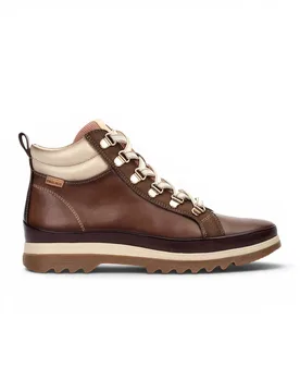 Women's Leather Trainers Sneaker Winter Lace-up Boots - Pikolinos Vigo in Brown Size: 9 - Brown - Size: 9 - Infinity Leather - FashionsVida