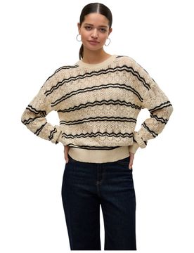 Pullover beige nero Bella 10321528