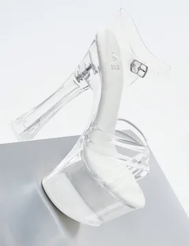 Sandalias de tacón alto con diseño sexy, de moda europea y americana, para clubes nocturnos y baile de pole dance - Shein - FashionsVida
