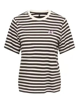 ONIVINA S/S O-NECK STRIPE TOP BOX femae