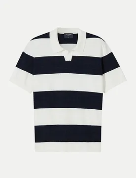 Olymp Strick-Poloshirt Weiß L - Olymp - FashionsVida