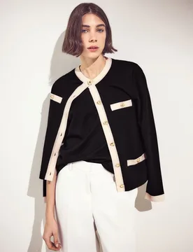Twin set fitted chaqueta y jersey liso de mujer - Woman El Corte Inglés - FashionsVida