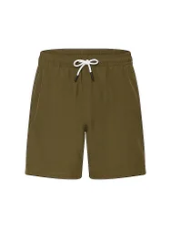 Short de bain uni olive L