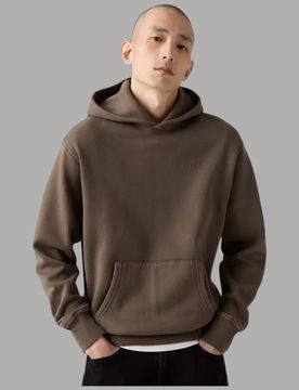 Felpa marrone con cappuccio A84350033