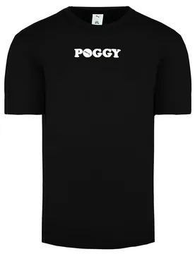 X Poggy Logo Top Short Sleeve Crew Neck Black Mens T-Shirt 576749 01 Cotton - Size Large - Puma - FashionsVida