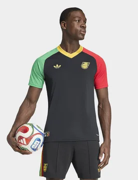 Mens Maglia Away Pre-match Giamaica 26 X Bob Marley - Nero, nero nero Uomo taglia 2XL - Adidas - FashionsVida