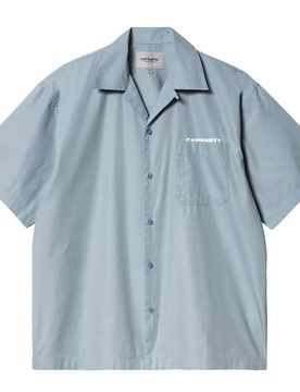 S/S Link Script Shirt - T-Shirt-kurzarm - hellblau - Herren - Size: L