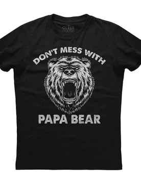 Don't Mess With Papa Bear. Personalized Bear Face Printed T-Shirt. Summer Cotton O-Neck Short Sleeve Mens T Shirt New S-3XL - Aliexpress - FashionsVida