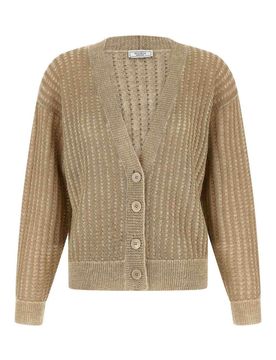 Peserico Cardigan in lana waffle