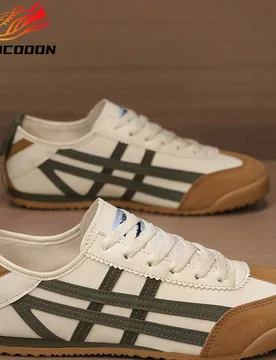 Zapatillas de running unisex retro de cuero sintético multicolor, cómodas y casuales para todas las estaciones con cordones, zapatos deportivos clá - Shein - FashionsVida