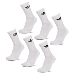 Crew 6 Pack Unisex Socks - White - Size - White - Size: 4.5-5.5