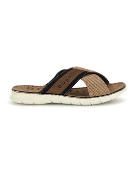 Sandali beige e marrone a fasce incrociate 315A328614695310 43
