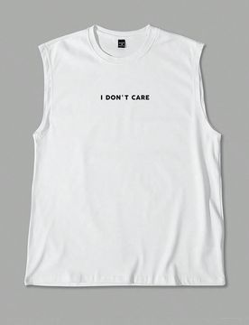 Paquete de 2 camisetas de tirantes sin mangas para hombre de verano, estampado de eslogan en negro y blanco, estilo casual streetwear para escapada ur