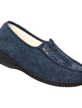 Kuschel-Mokassin „Kalinka“ 41 blau