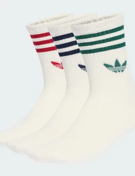 Calzini 3 pairs 3-Stripes 43-45 Night Indigo / Team Victory Red / Collegiate Green - Adidas - FashionsVida