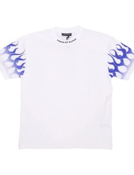 Maglietta Uomo Flames Tee Off White/blue