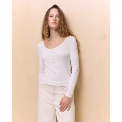 Camiseta lisa de algodón de mujer