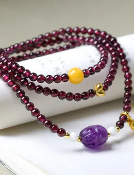 Natural Purple Toothed Black Garnet Bracelet Original Art Art piece Purple Crystal Pixiu Bracelet - Aliexpress - FashionsVida