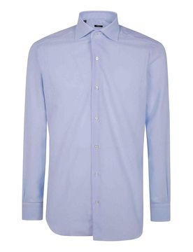 Camicia classica a trama a nido d'ape