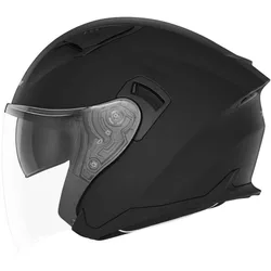 Casco Moto Jet Doppia Visiera Nox N130 Nero Opaco taglia L