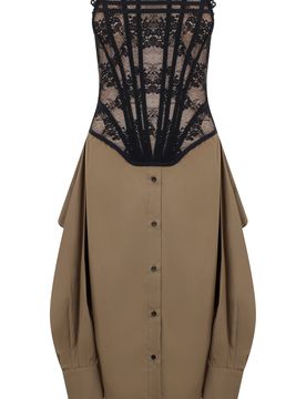 Mini Dress with Elegant Lace Top