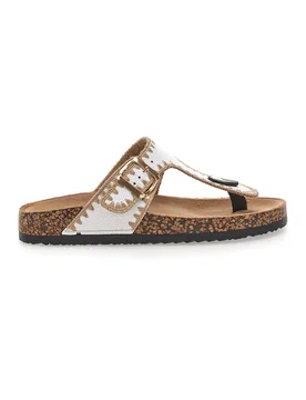 Ciabatte infradito bianche con cuciture a contrasto 14206 38 - ME & ME - FashionsVida
