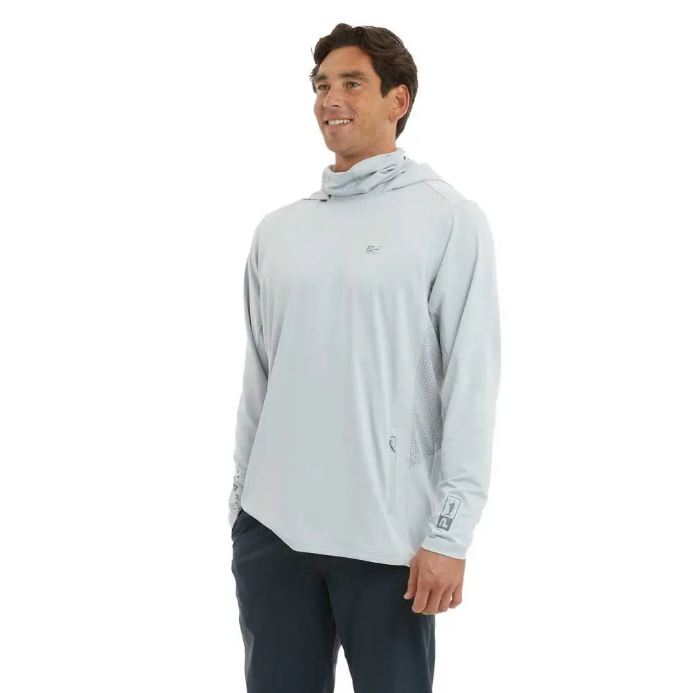 Exo Tech Solid Tahiti Uv Hoodie Light Grey 2XL Men - PELAGIC - FashionsVida