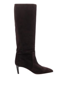 Stivali a stiletto color cioccolato