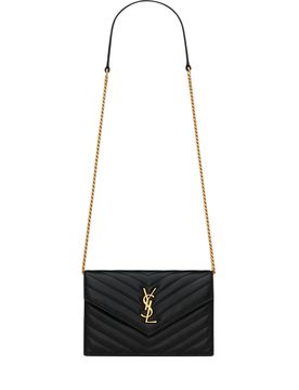 Mini Leather Wallet with Chain, 12.5 cm Height