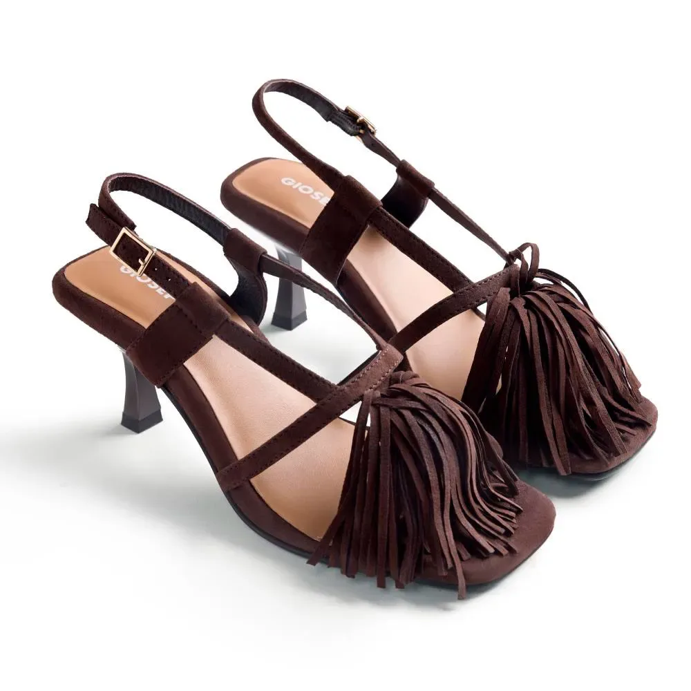Sandali Con Tacco Lukac Brown EU 36 - Gioseppo - FashionsVida