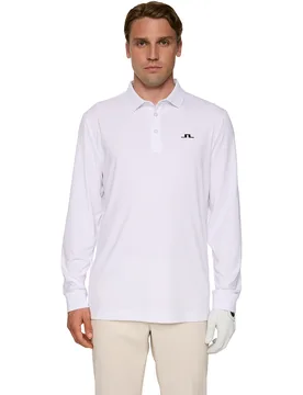 Polo Florian, langarm, weiss s - J.lindeberg - FashionsVida