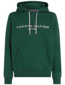 Felpa cappuccio verde logo ricamato MW0MW11599