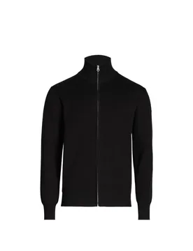 Gilet droit en maille de coton - Schott - FashionsVida