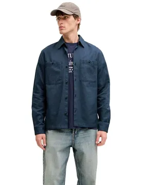 Camicia A Maniche Lunghe Blurayle Linen Solid Sky Captain / Regular Fit M