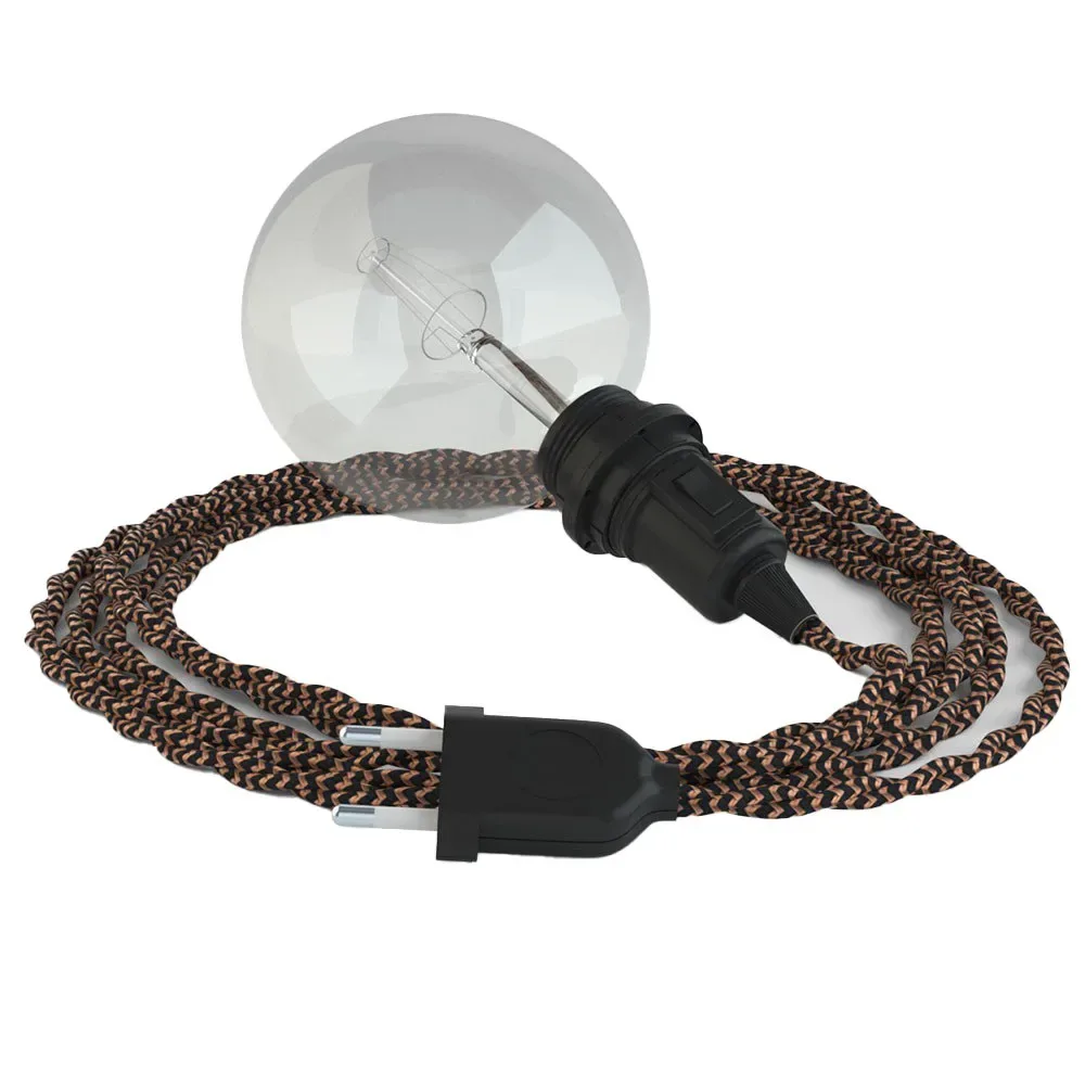 Cables Lampe Suspendue Pour Abat-jour Tz22 3 M Black / Brown One Size - Creative - FashionsVida