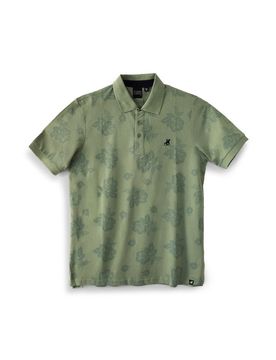 Polo verde floreale 100% cotone U.s.grand polo US61514 L